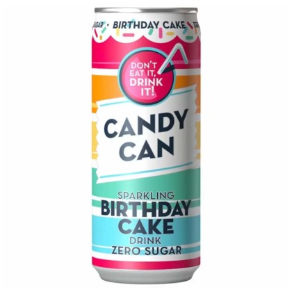 Candy Can Sparkling Birthday Cake Zero Sugar (330ml)