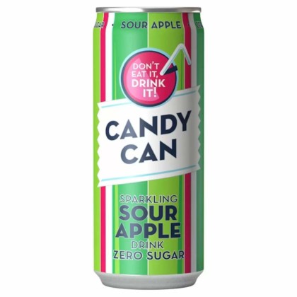 Candy Can Sparkling Sour Apple Zero Sugar (330ml)