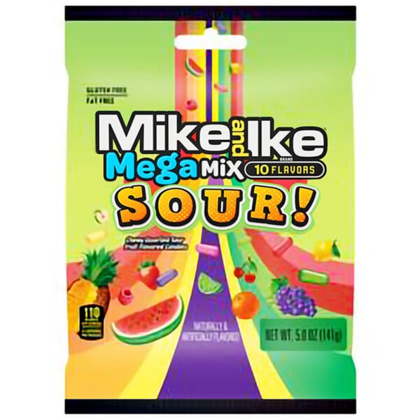 EXPIRED - Mike and Ike Sour Mega Mix Bag (141g) BB 01/2024