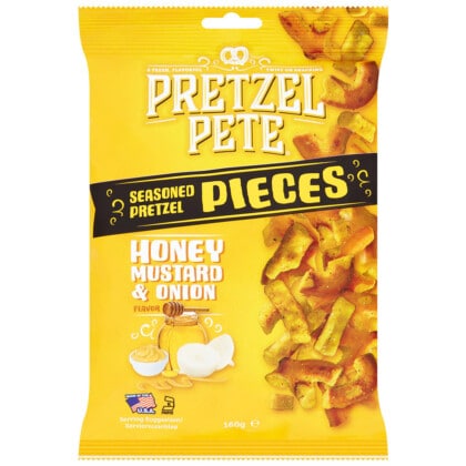 Pretzel Pete Honey Mustard & Onion Seasoned Pretzel Pieces (160g)