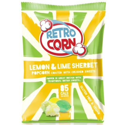 EXPIRED - Retrocorn Lemon & Lime Sherbet Popcorn (35g) BB 19/03/23