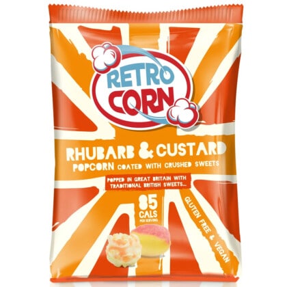 EXPIRED - Retrocorn Rhubarb & Custard Popcorn (35g) BB 13/02/23