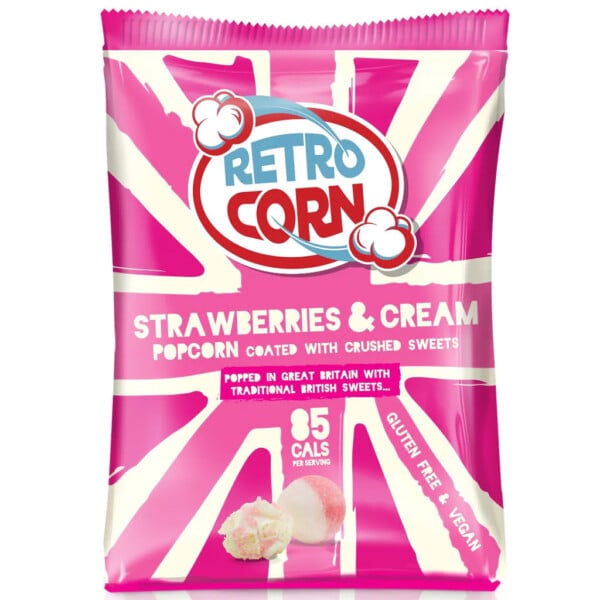 Retrocorn Strawberries & Cream Popcorn (35g)