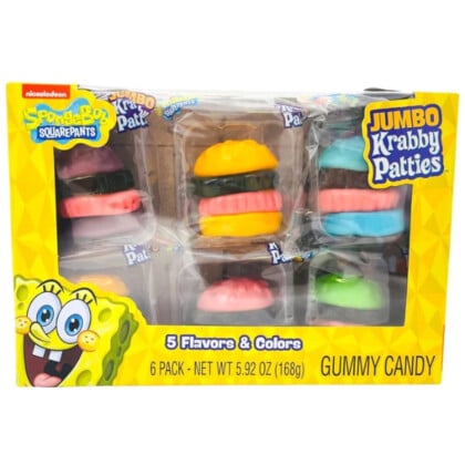 Spongebob Squarepants Jumbo Krabby Patties 6 Pack (168g)