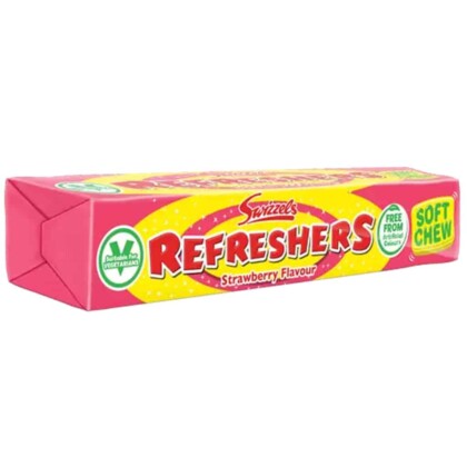 EXPIRED - Swizzels Refreshers Strawberry Chews Stick Pack (43g) BB 30/06/23