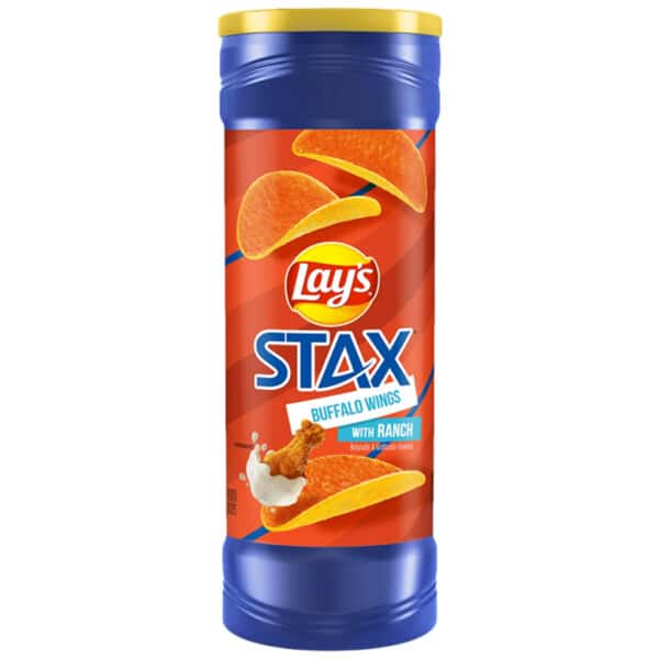 Lay's Stax Potato Chips Buffalo Wings with Ranch (155g)