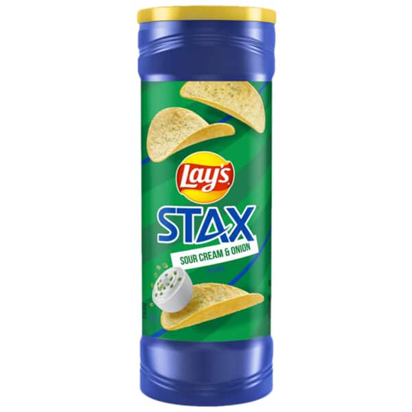 Lay's Stax Potato Chips Sour Cream & Onion (155g)