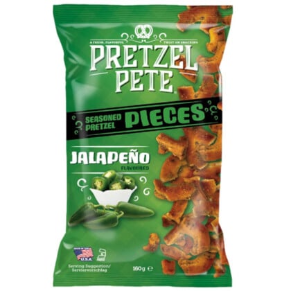 Pretzel Pete Jalapeno Seasoned Pretzel Pieces (160g)