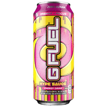 G FUEL Zero Sugar Energy Drink - Hype Sauce - Raspberry Lemonade (473ml)