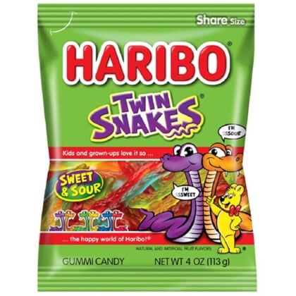Haribo Twin Snakes Sweet & Sour (113g)