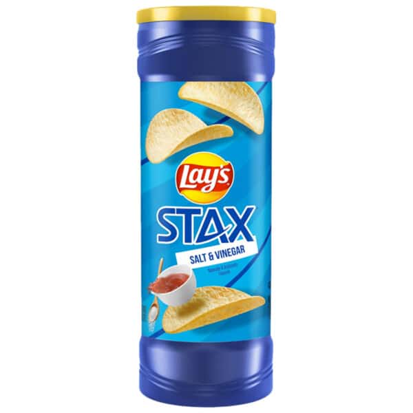 Lay's Stax Potato Chips Salt & Vinegar (155g)