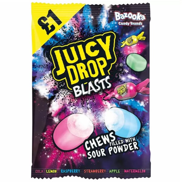 Bazooka Juicy Drop Blasts Bag (120g)