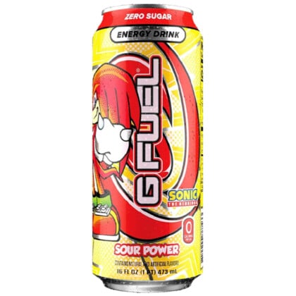 G FUEL Zero Sugar Energy Drink - Knuckles - Sour Raspberry Candy (473ml)