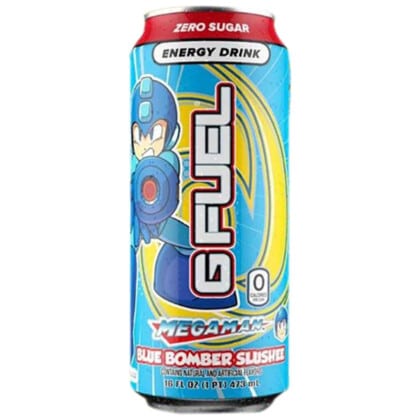 G FUEL Zero Sugar Energy Drink - Mega Man Blue Bomber Slushee - Vanilla Blue Raspberry (473ml)