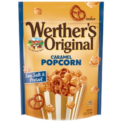 Werther's Original Caramel Popcorn Sea Salt & Pretzel (150g)