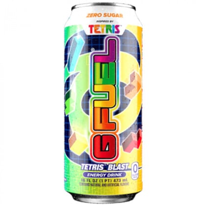 G FUEL Zero Sugar Energy Drink - Tetris Blast - Rainbow Candy (473ml)