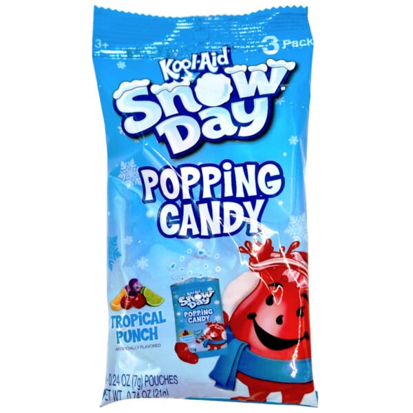 Kool Aid Snow Day Popping Candy Tropical Punch 3 Pack (21g)