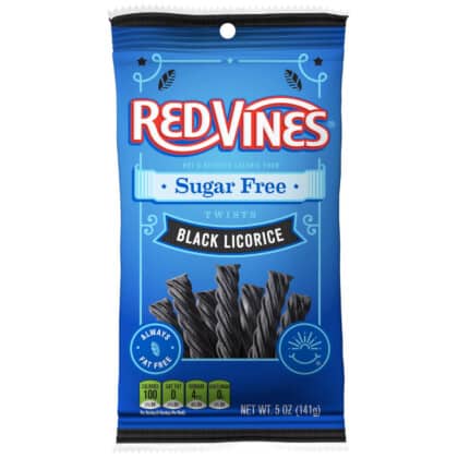 EXPIRED - Red Vines Sugar Free Black Liquorice Twists (142g) BB 06/05/23