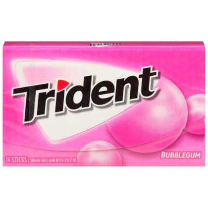 Trident Bubblegum Sugar Free Chewing Gum (14pc)