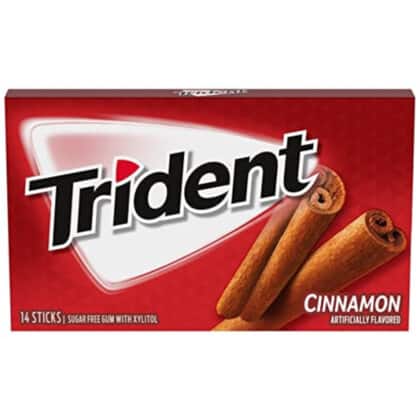 Trident Cinnamon Sugar Free Chewing Gum (14pc)