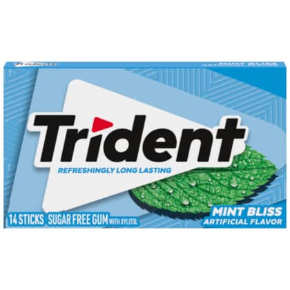 Trident Mint Bliss Sugar Free Chewing Gum (14pc)