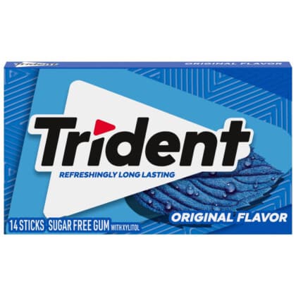 EXPIRED - Trident Original Sugar Free Chewing Gum (14pc) BB 20/12/23
