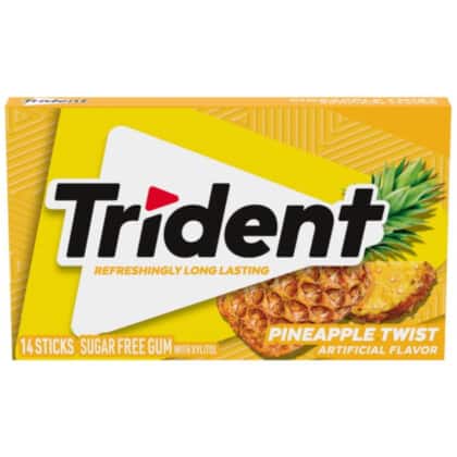 Trident Pineapple Twist Sugar Free Chewing Gum (14pc)