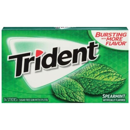 Trident Spearmint Sugar Free Chewing Gum (14pc)