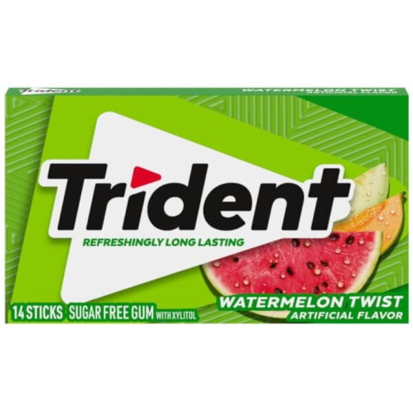 Trident Watermelon Twist Sugar Free Chewing Gum (14pc)