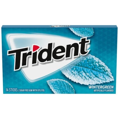 Trident Wintergreen Sugar Free Chewing Gum (14pc)