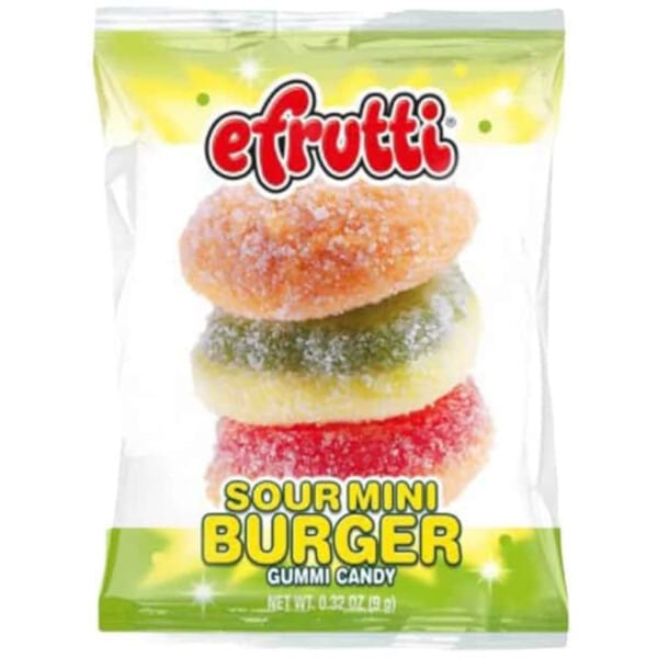 eFrutti Sour Gummi Candy Mini Burger (9g)