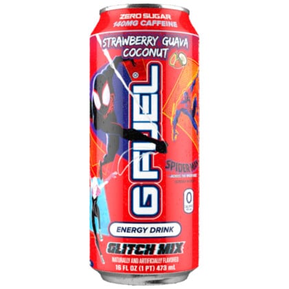 G FUEL Zero Sugar Energy Drink - Spider-Verse Glitch Mix Red - Strawberry Guava (473ml)