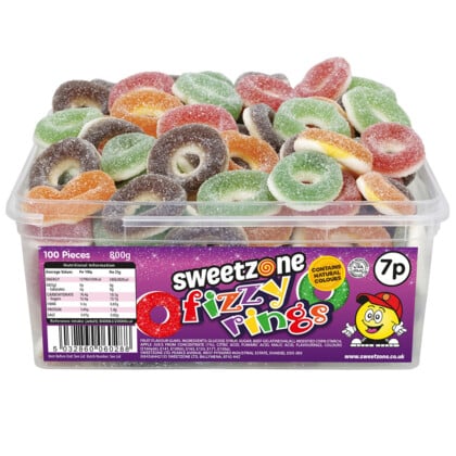 Sweetzone Fizzy Rings 100 x 7p (800g)