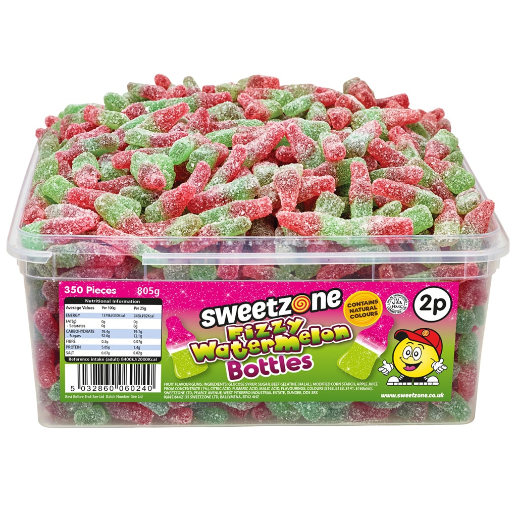 Sweetzone Watermelon Bottles 350 x 2p (805g) - Sweet Genie