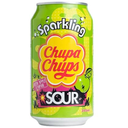 Chupa Chups Sour Green Apple Soda (345ml)