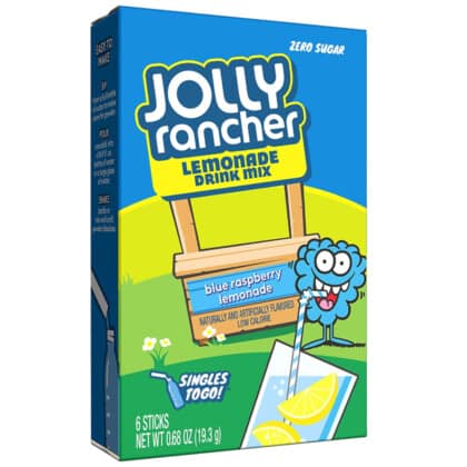 Jolly Rancher - Singles To Go Lemonade Drink Mix - Blue Raspberry Lemonade Flavour (19g)