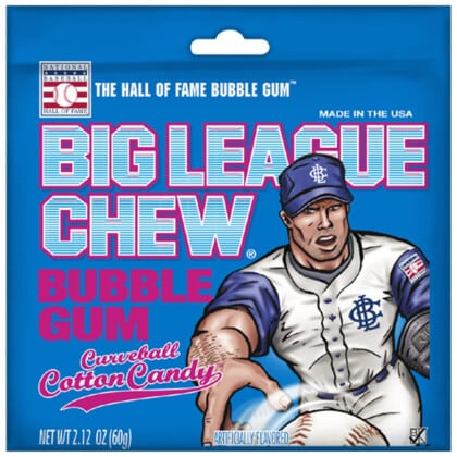 Big League Chew Bubble Gum Curveball Cotton Candy (60g)