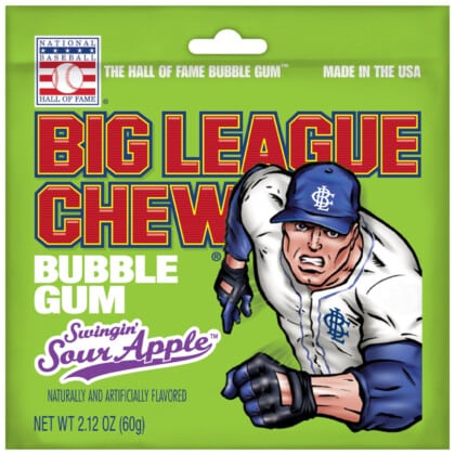 Big League Chew Bubble Gum Swingin' Sour Apple (60g)