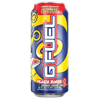 G FUEL Zero Sugar Energy Drink - Sonic The Hedgehog - Peach Rings (473ml)