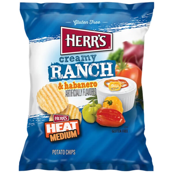 Herr's Creamy Ranch & Habanero Potato Chips (170g)