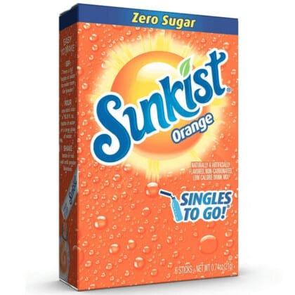 Sunkist - Singles To Go - Orange Flavour (21g)