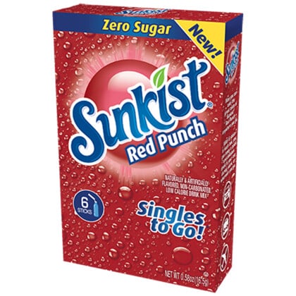 Sunkist - Singles To Go - Red Punch Flavour (15g)