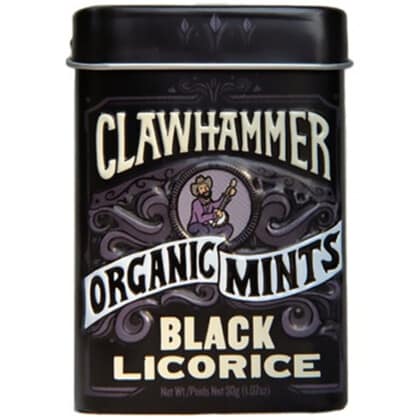 Clawhammer Organic Mints Black Liquorice (30g)
