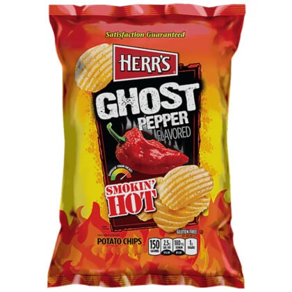 Herr's Smokin' Hot Ghost Pepper Potato Chips (170g)