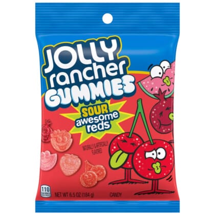 Jolly Rancher Gummies Sour Awesome Reds Peg Bag (184g)