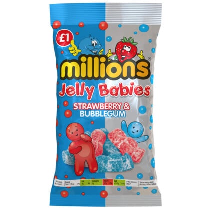Millions Strawberry & Bubblegum Jelly Babies (140g)